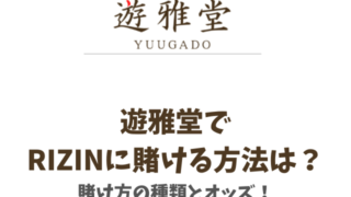 遊雅堂でRIZINに賭ける方法は？賭け方の種類とオッズ！